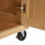 Îlot de cuisine intérieur en bambou avec plateau en acier inoxydable - Chariot mobile avec tiroirs, armoire et porte-serviettes pour la salle à manger et le bar