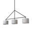 Lustre tambour unique à 3 lumières