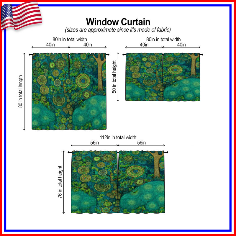 Rideaux obscurcissant pour arbre et obscurcissant - 2 panneaux, 40in x 50in - 2 panels, Transparent