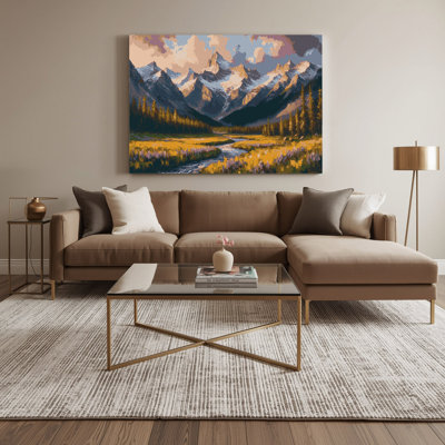 USA State Montana Gray Canvas Wall Art
