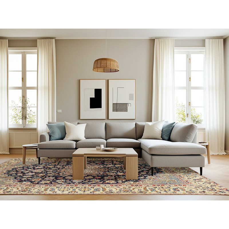 Tapis 100% traditionnel lavable à la machine 3907, Rectangle 8 pi x 10 pi