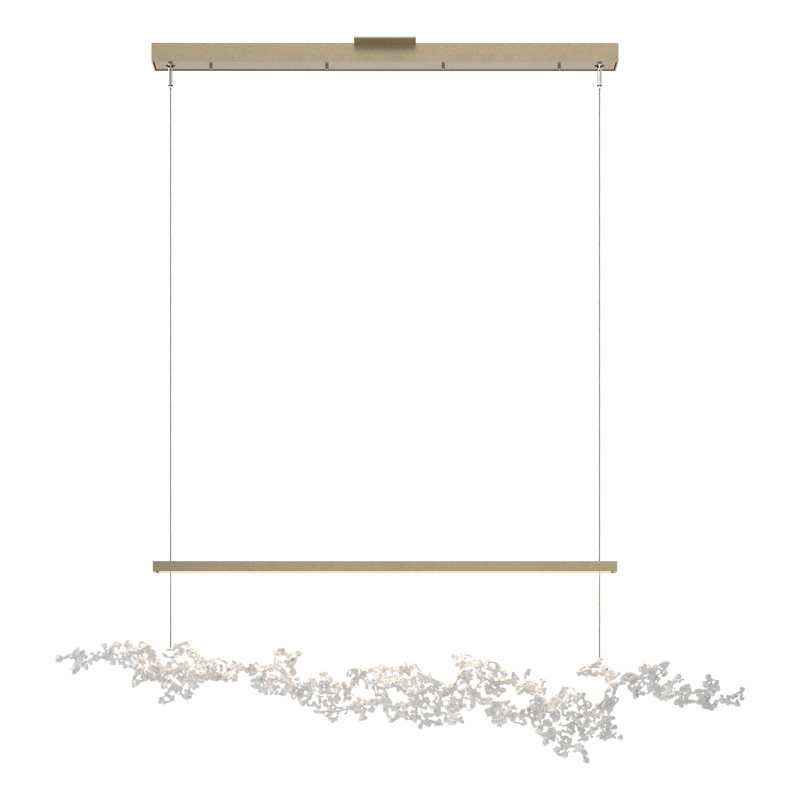 Coral 1 - Light Kitchen Island Linear LED Pendant, White, Oil Rubbed Bronze
