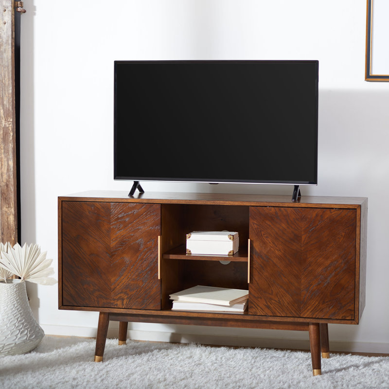 Meuble télé pour téléviseur de 60 po ou moins Folcroft, Noyer