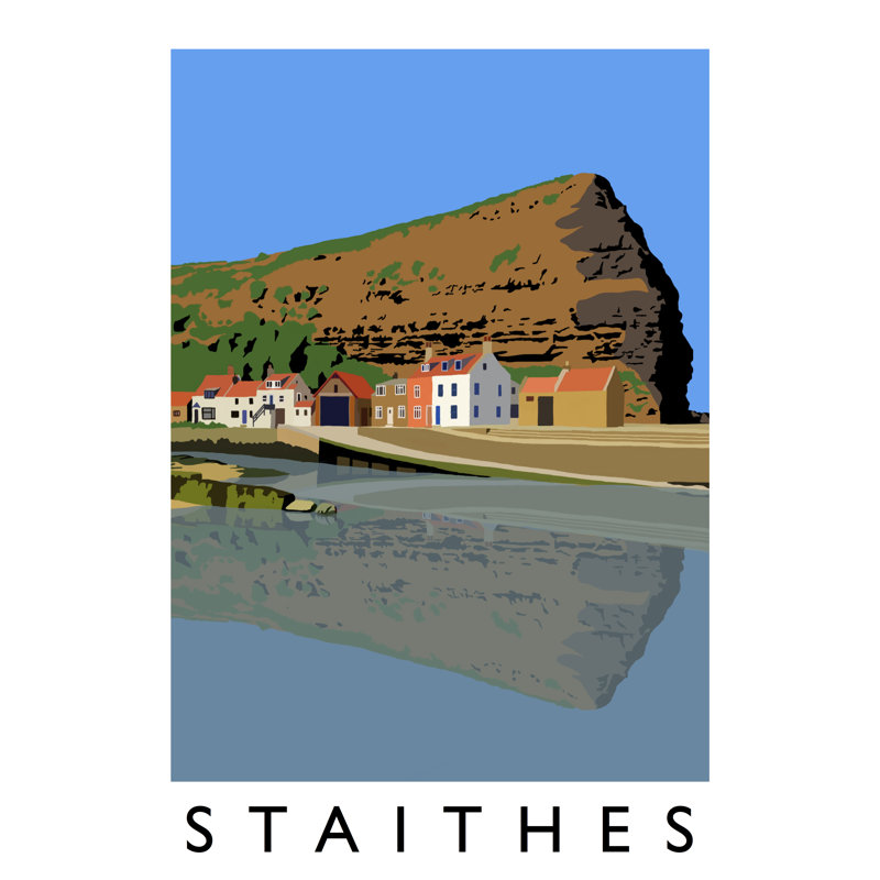 'Staithes 2' by Richard O'Neil - Print, No Frame, 50 cm H x 40 cm W x 1 cm D