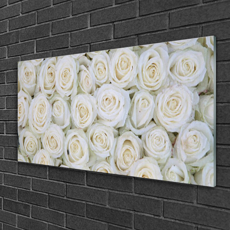 Floral Roses - No Frame Print on Glass
