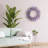 Artificial Lavender Floral Spring Wreath With Green Leaves-428573170