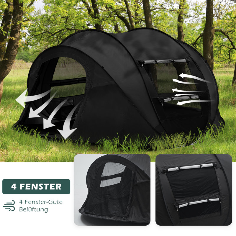 Carolynne 2 Person Tent, Black