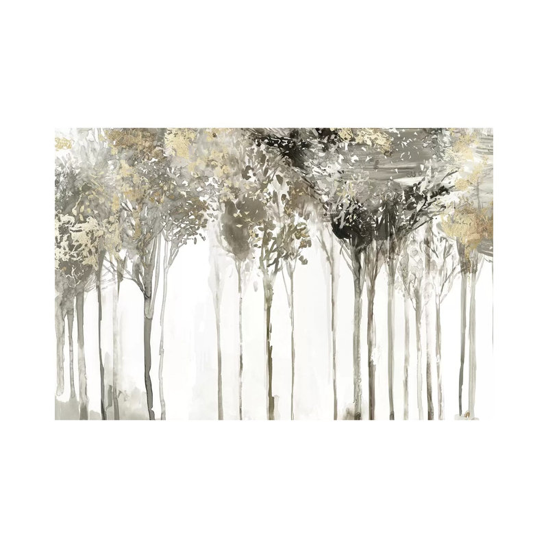 «Golden Forest Lookout» par Allison Pearce - reproduction d'art, Toile tendue, Pas de tapis, H 12 po x l 18 po x 1,5 po