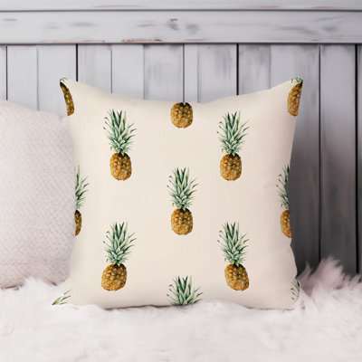Pineapples Pattern I Tropical Throw Pillow Cover
