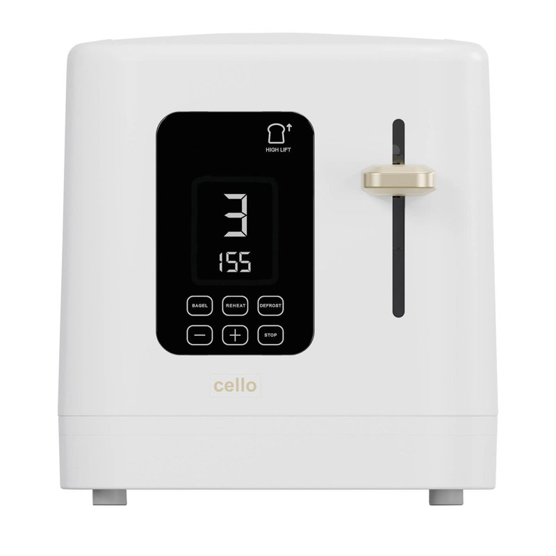 Cello 2 Slice Digital Toaster, White