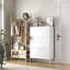 Armoire de rangement pour chaussures avec 3 tiroirs rabattables, range-chaussures autoportant, armoire d'appoint
