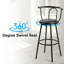 Tabouret de bar rotatif 28,5 po à cadre en métal Jacobs