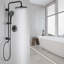 Robinet de douche mural à deux fonctions avec passe-partout noir mat