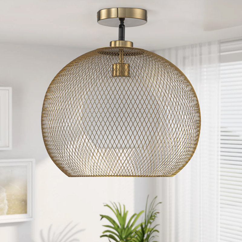 Plafonnier et plafonnier semi-encastré en métal W16 "2 en 1