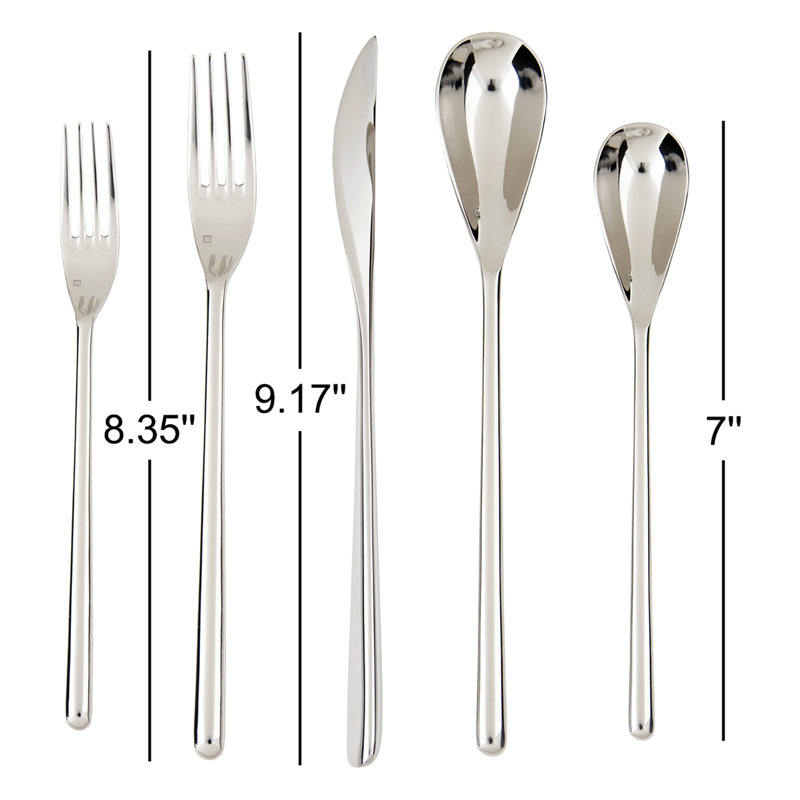 Dragonfly 5 Piece 18/10 Stainless Steel Flatware Set, Service for 1