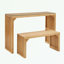 Ensemble de table d'extérieur en bois avec longs bancs
