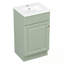 Meuble-lavabo de salle de bain avec lavabo, tablette de porte et tablette réglable-1667409395
