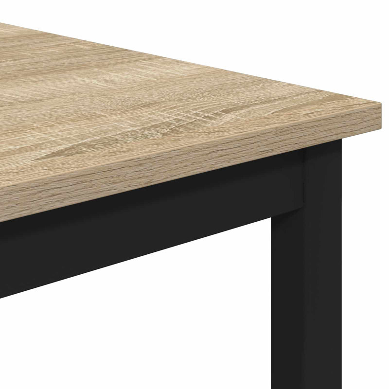 Dining Table, 90cm H x 52cm W x 52cm D, Black / Sonoma Oak
