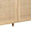 Armoire élégante en rotin à 4 portes - Panneau de particules et bois massif pour un rangement polyvalent dans la maison et le bureau