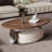 Light luxury oval storage coffee table