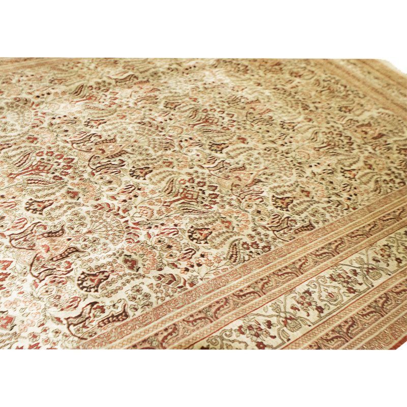 Hand Knotted Area Rug in Ivory