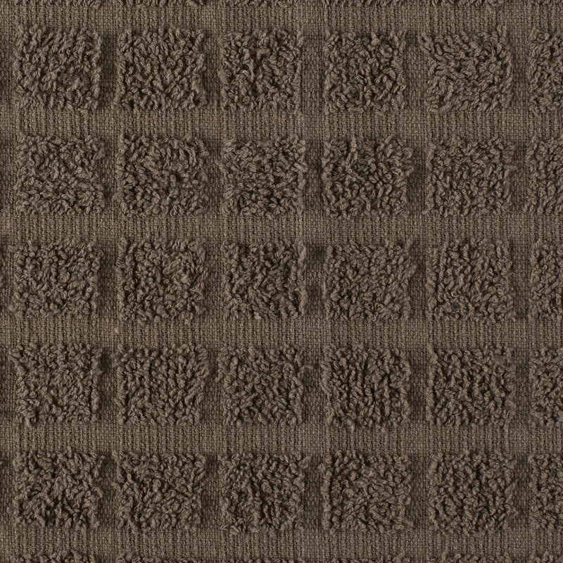 Cotton Checkered Waffle Tea Towel Kitchen Towel, Brown