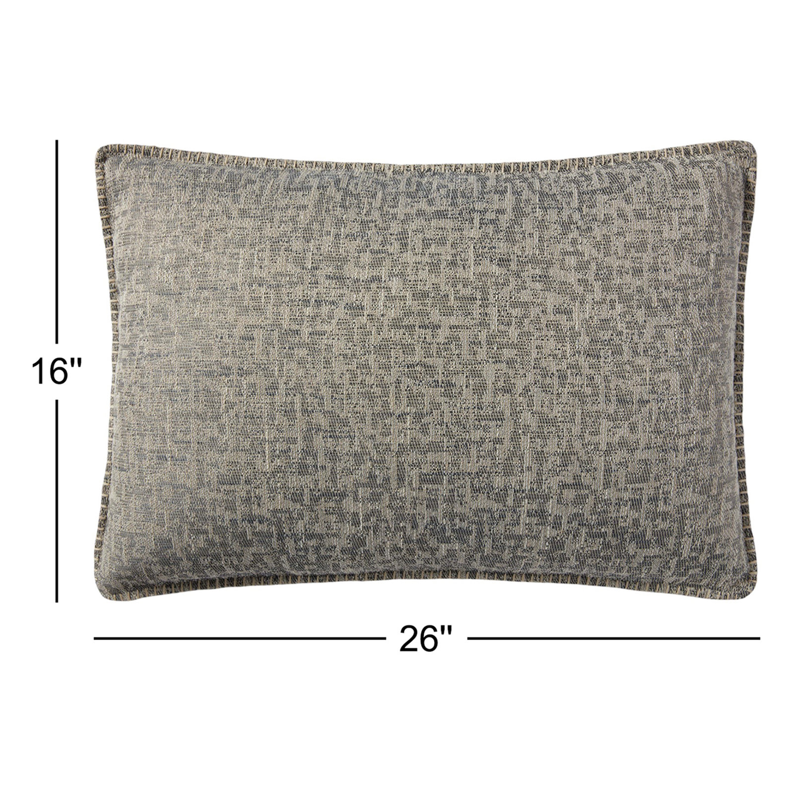 Felisa Lumbar Throw Pillow, Polyester/Polyfill, Gray
