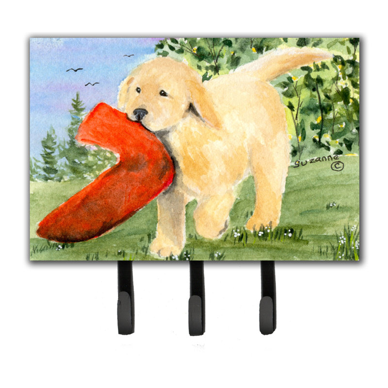 Porte-laisse et crochet pour clé golden retriever