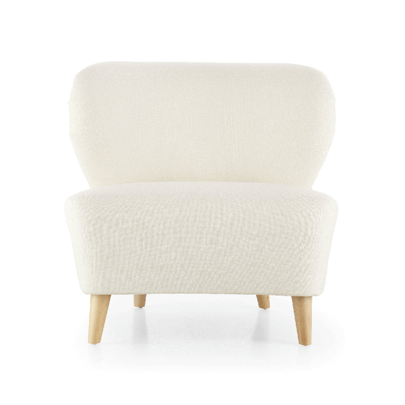 Apollonia Slipper Chair, Performance Ivory