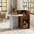 Front Reception Counter Desk Checkout Office Desk With Open Shelf & Lockable Drawer-1171221987