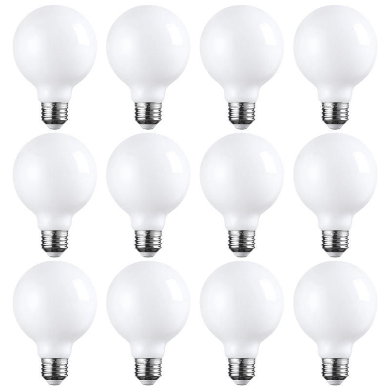 Dimmable G25 LED Bulb, 4.5W (60W Eqv.), Globe Light Bulbs, E26 Base, Soft White, 2700K