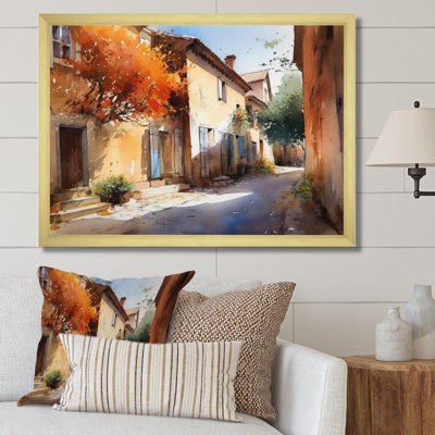 Jaegar, village méditerranéen, rue III, sur toile