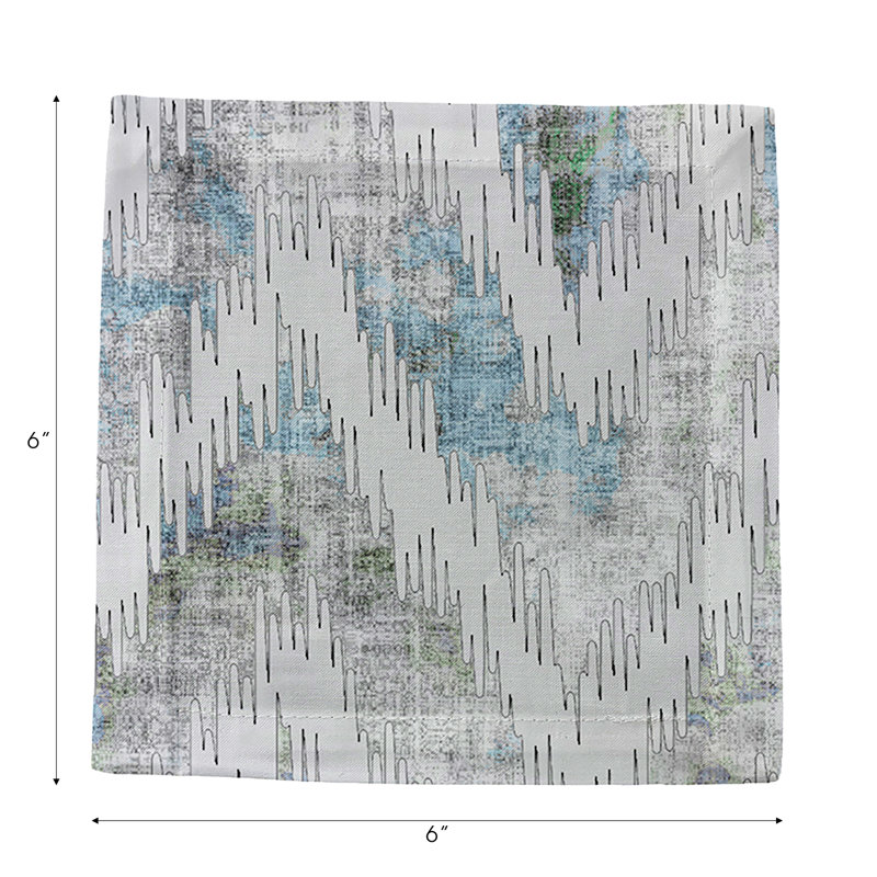 Chevron Cotton Sateen Cocktail Napkins, Opulence