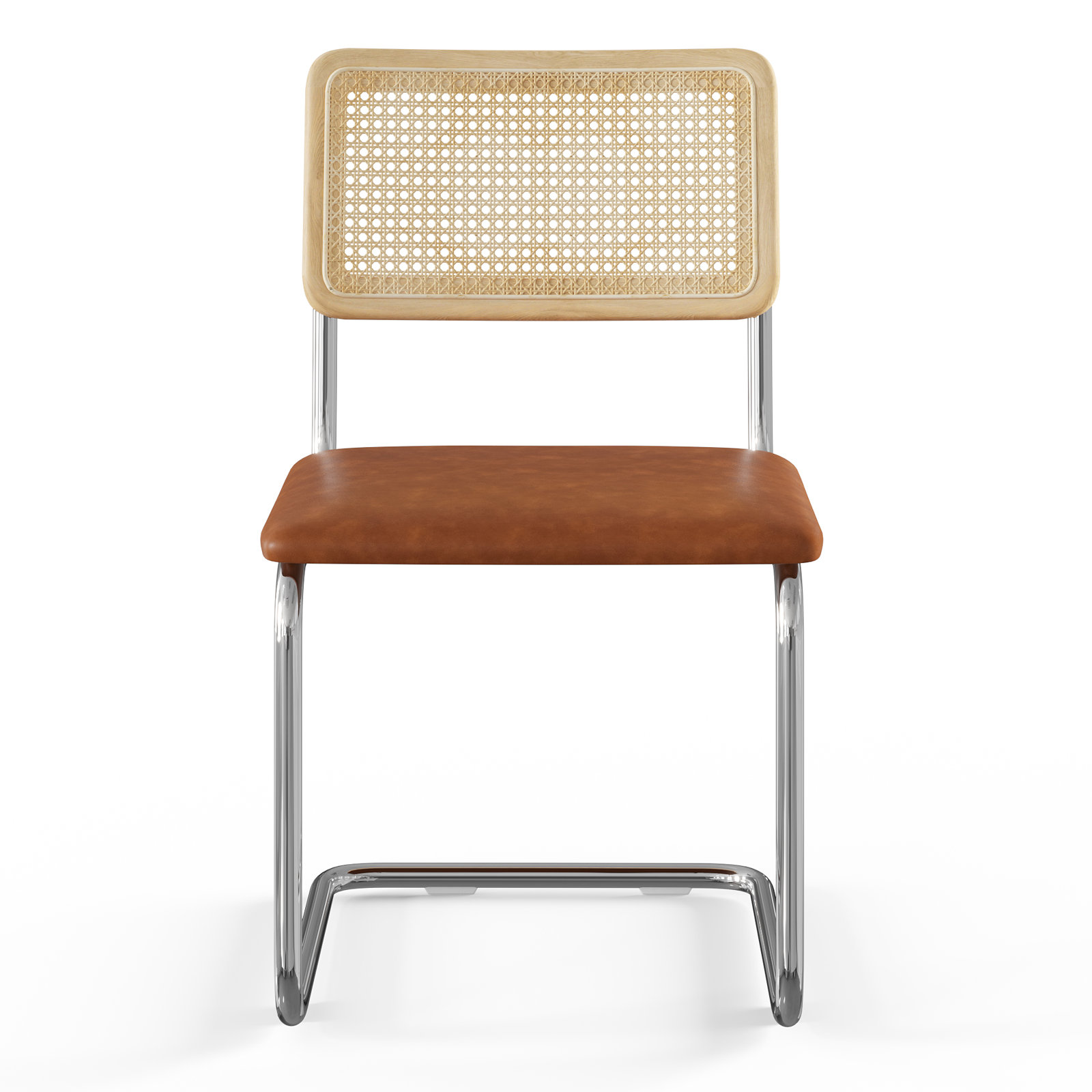 Walsh Vegan Leather Dining Chair, Saddle Tan Vegan Leather