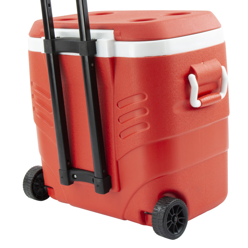 SQ Professional Campmate 3 - Piece Cooler Box with wheels, Red