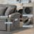 King Size Pull Out Sofa Bed With Storage，Convertible Sleeper Sofa Bed With USB Ports Cup Holders, Chenille Upholstered Couch With Chaise Lounge For Living Room, Guest Room, Light Gray-1119800147