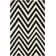 Rodgers Hand Woven Flat Weave Wool/Cotton Geometric Rug in Black/Ivory
