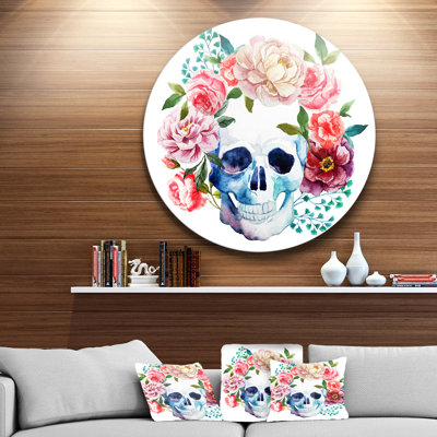 «Skull Bouquet», impression d'art graphique contemporain