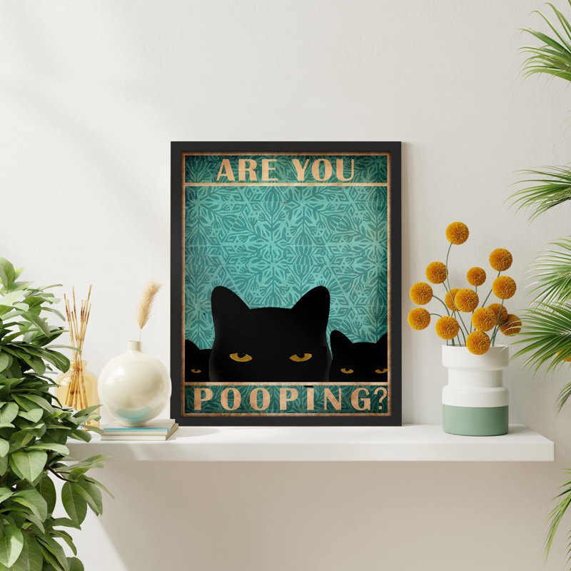 «Aare You Pooper» sur papier, Noir, H 14 po x l 11 po