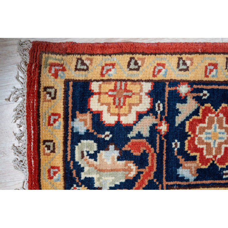 Coral Hand-Knotted Wool High Low Texture Geometric Modern Contemporary Carpet Rug, Rectangle 12' x 15'