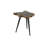 Toohey Wood Handmade Live Edge Top Side End Brown Accent Table with Black Metal Tripod Legs