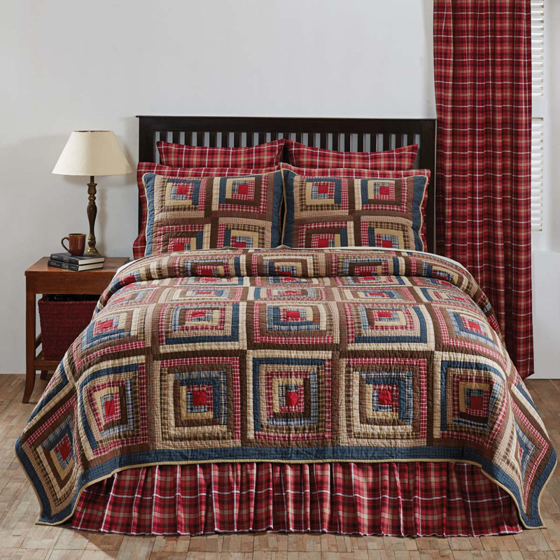 Braxton Twin Red Cotton Reversible Kids Quilt