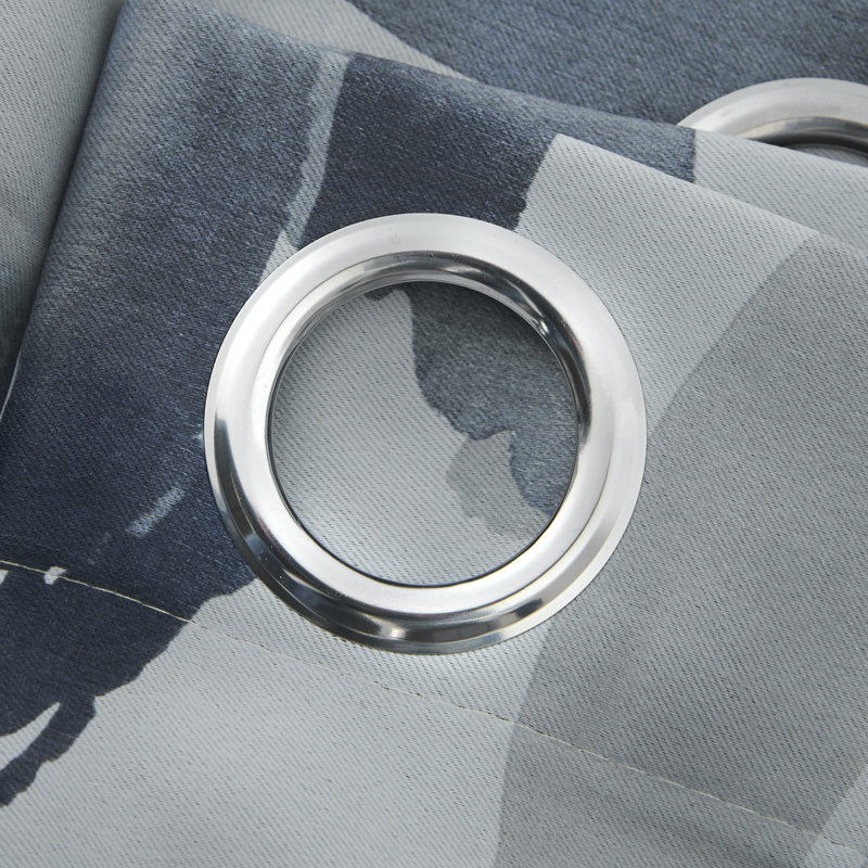 Ontario Amsterdam Eyelet Curtains, Charcoal, 168cm Width x 183cm Drop
