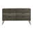 Contemporary Dresser of 6x Storage Drawers Solid Acacia Wood Metal Legs Slat Design Paneling 3-tone Gray Finish Bedroom Furniture 1pc-477255120
