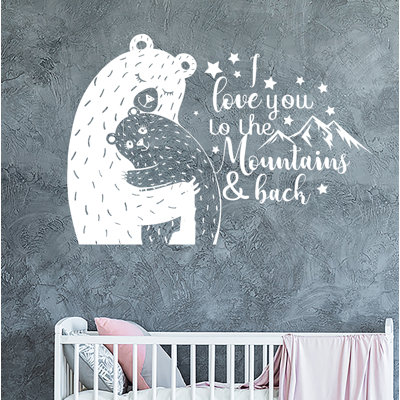 Adhésif décoratif «I Love You To The Mountains And Back Bear Family»