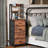 Nightstand with 4-Drawer LED Charging with 2 USB Ports & 2 Outlets, 2 Shelves, Adjustable Height for Bedroom-1427674199-1427674200