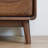 Solid wood bookcase with glass door-686571252