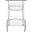 3 chariot de service,, finition polie, rangement et rangement, présentoir de salle à manger en verre trempé, style contemporain, verre, surface