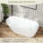 Mocoloo 67" Freestanding Acrylic Bathtub 66.9" Oval Deep Soaking Tub with Superior Heat Retention