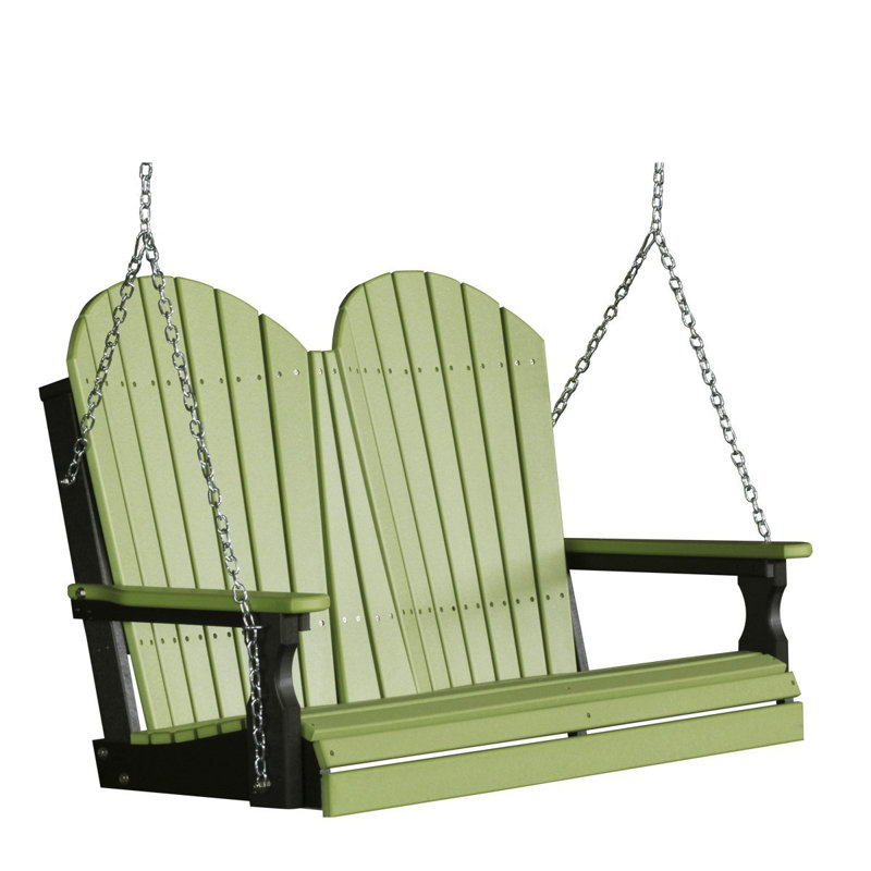 Balançoire porche adirondack Broemmel, Vert lime / Noir